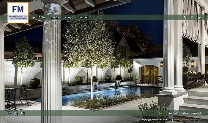 Fransen Mills website homepage screenshot