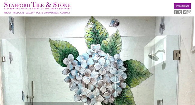 Stafford Tile home page screenshot
