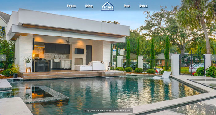 Titan Construction home page screenshot